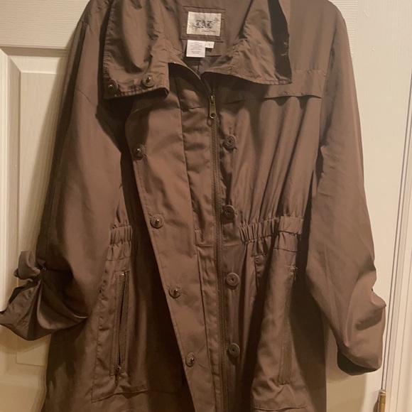 Olive green LAL Fall Stylish Jacket Large - Picture 5 of 8